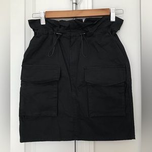 Other Stories paper bag waist utility short skirt